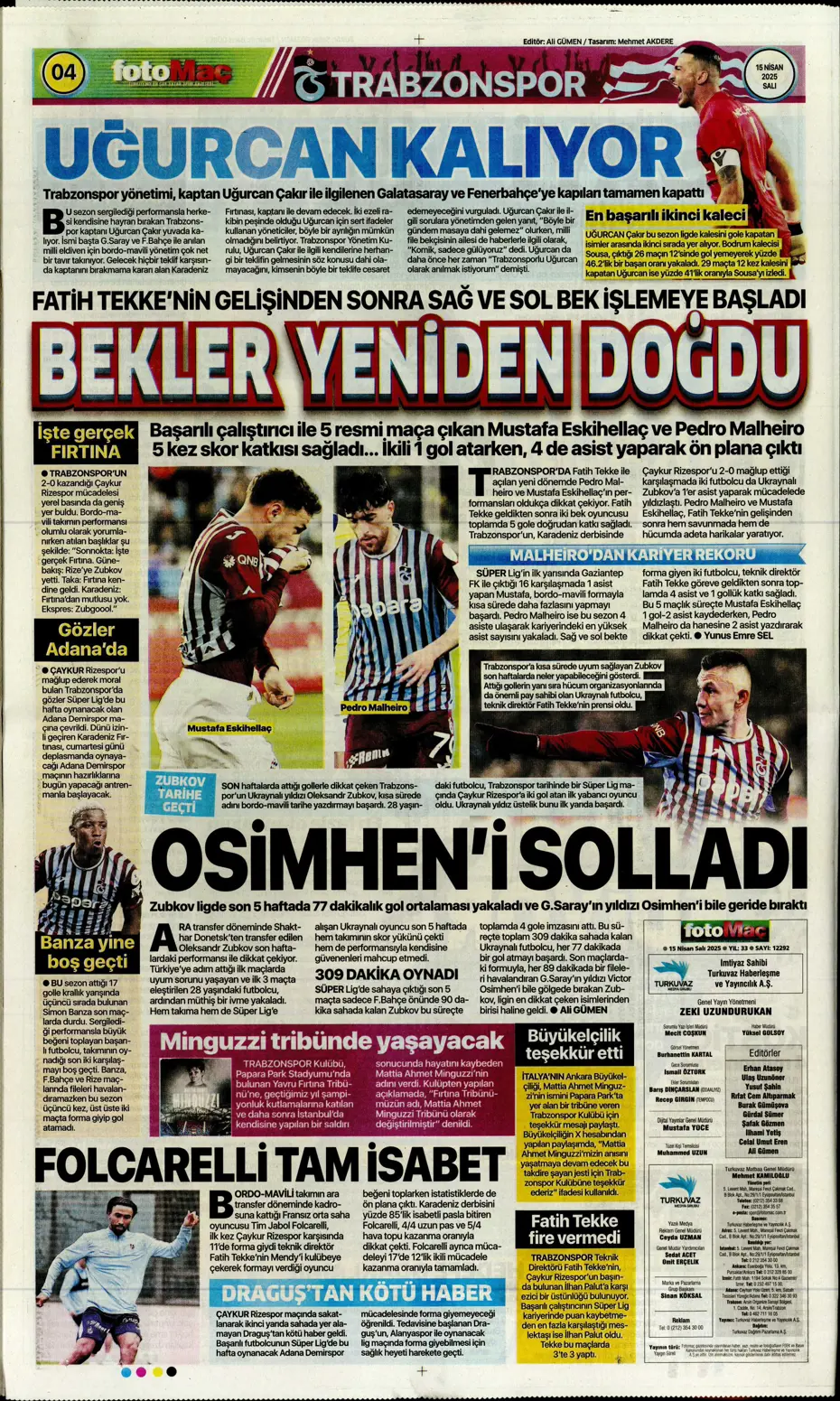 "Aslan'da De Bruyne hazırlığı" | Sporun manşetleri - 11 "Aslan'da De Bruyne hazırlığı" | Sporun manşetleri - 11