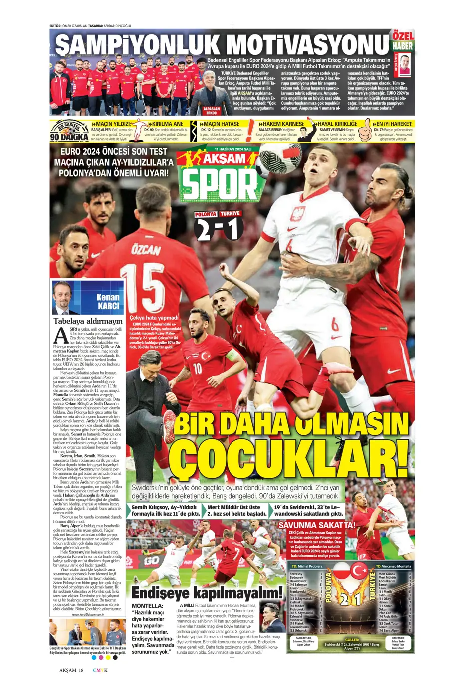 "Fenerbahçe çok ama çok büyük oynuyor'" | Sporun manşetleri (11 Haziran 2024) - 4 "Fenerbahçe çok ama çok büyük oynuyor'" | Sporun manşetleri (11 Haziran 2024) - 4