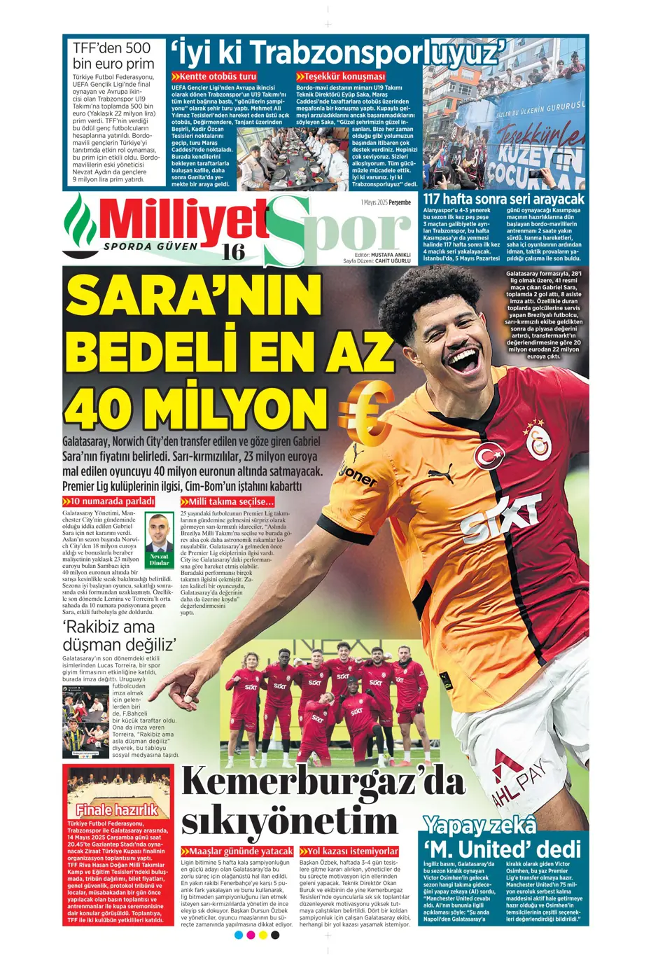 "Aslan'ın Sane planı" | Sporun manşetleri - 21
