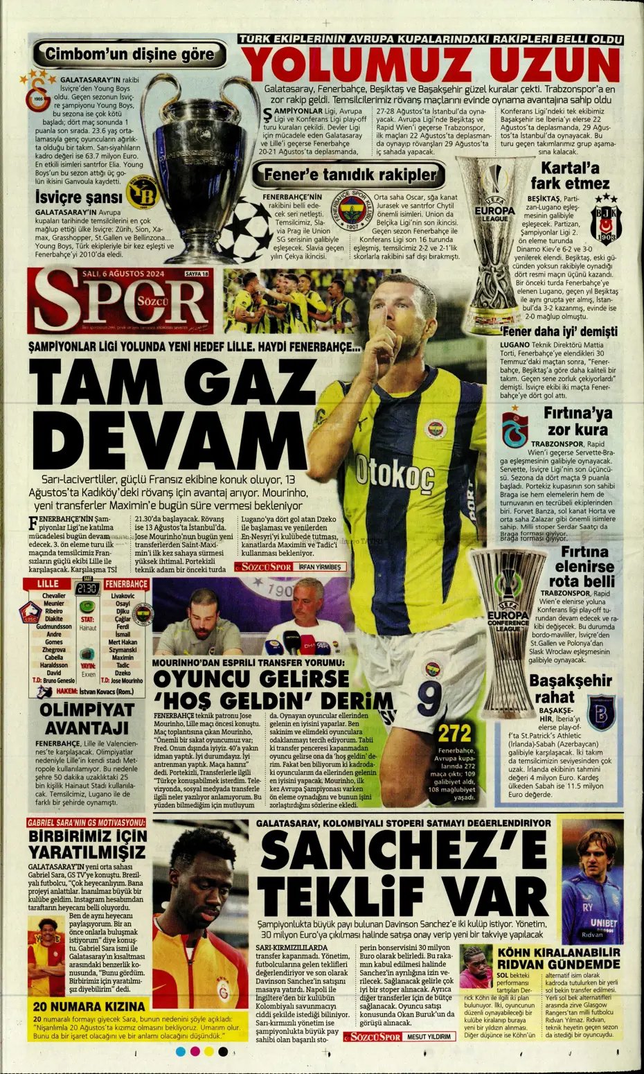 "Kartal'dan Cengiz sürprizi" | Sporun manşetleri (6 Ağustos 2024) - 26 "Kartal'dan Cengiz sürprizi" | Sporun manşetleri (6 Ağustos 2024) - 26