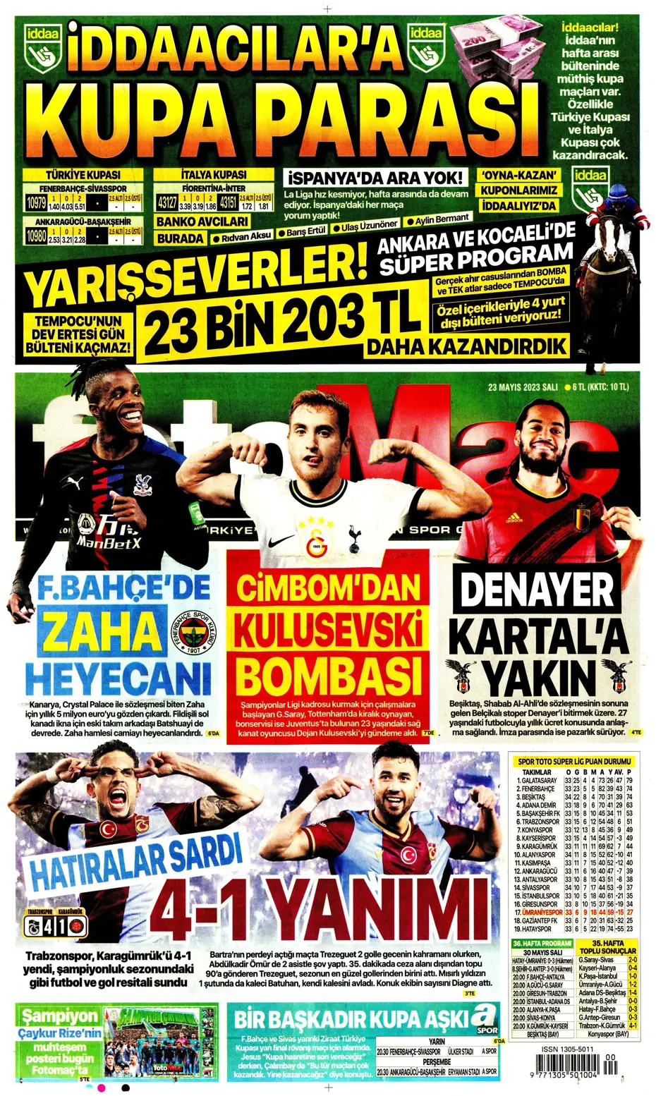 "Aslan'dan Devler Ligi hamlesi" | Sporun Manşetleri - 6 "Aslan'dan Devler Ligi hamlesi" | Sporun Manşetleri - 6