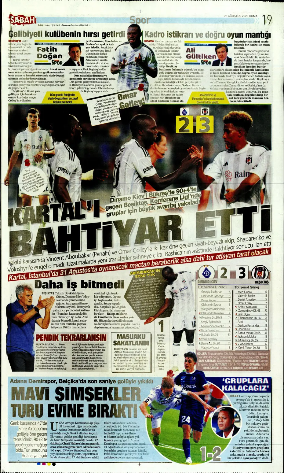 "Fenerbahçe'den 5'i 1 yerde" | Sporun manşetleri (25 Ağustos 2023) - 32