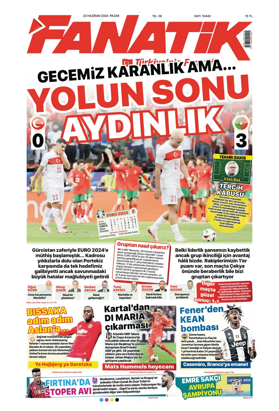 "Liderlik gitti tur elimizde" | Sporun Manşetleri (23 Haziran 2024) - 4