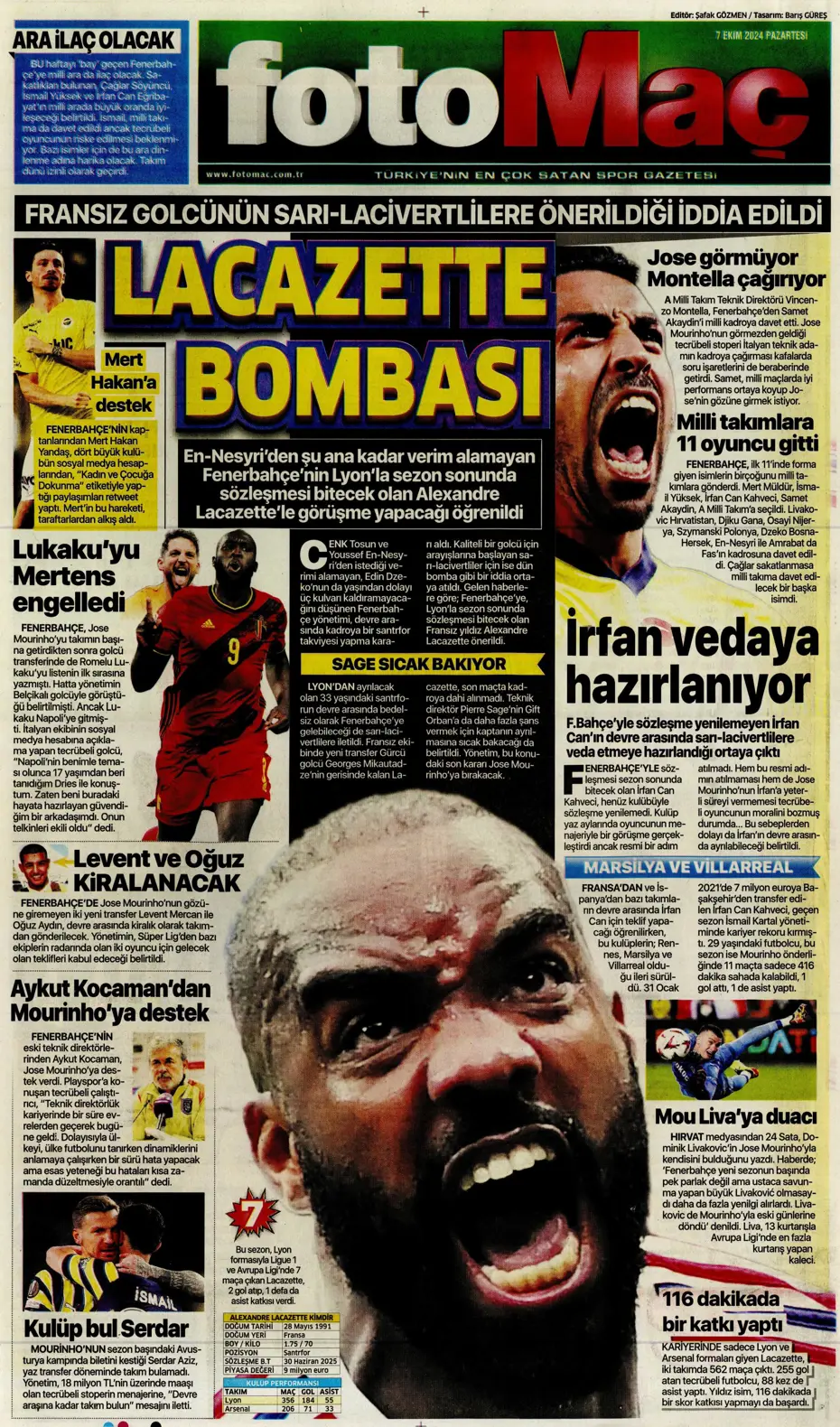 "Mourinho'dan Samsunspor'a yeni sistem" | Sporun manşetleri - 19