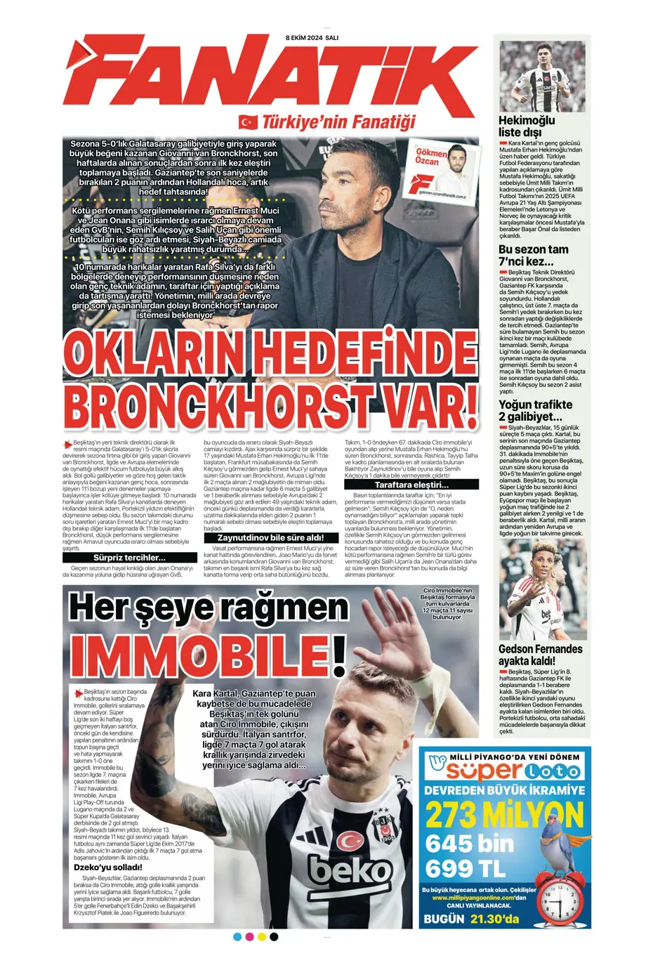 "Fenerbahçe'ye sürpriz golcü" | Sporun manşetleri (8 Ekim 2024) - 9