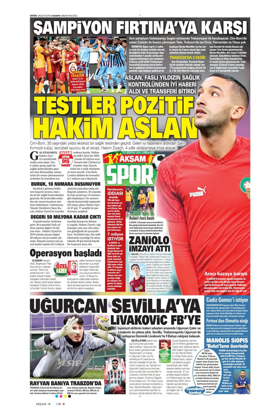 "Ramos'ta büyük kapışma" | Sporun Manşetleri (19 Ağustos 2023) - 3
