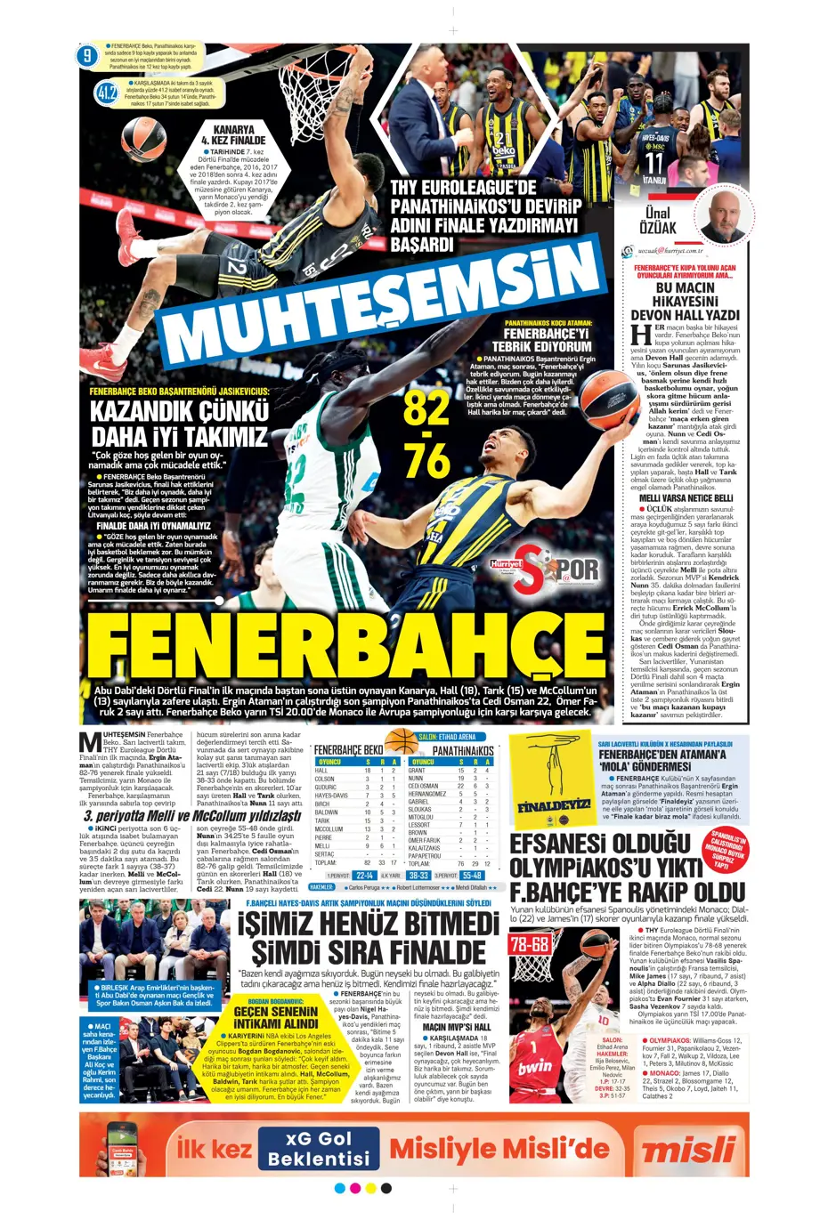 "Final-Four'da Fenerbahçe destanı" | Sporun manşetleri - 17