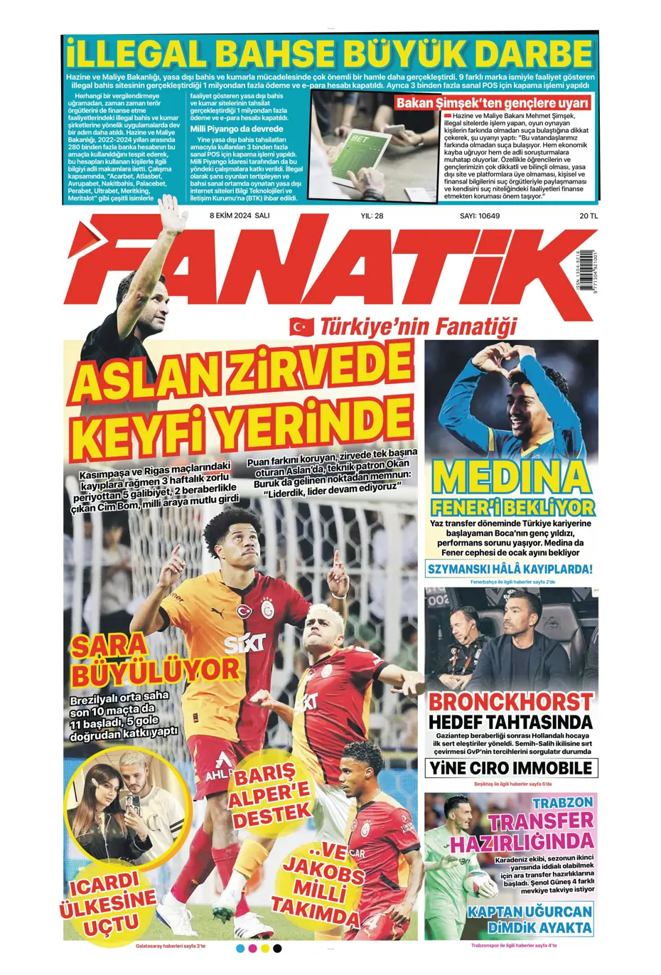 "Fenerbahçe'ye sürpriz golcü" | Sporun manşetleri (8 Ekim 2024) - 2