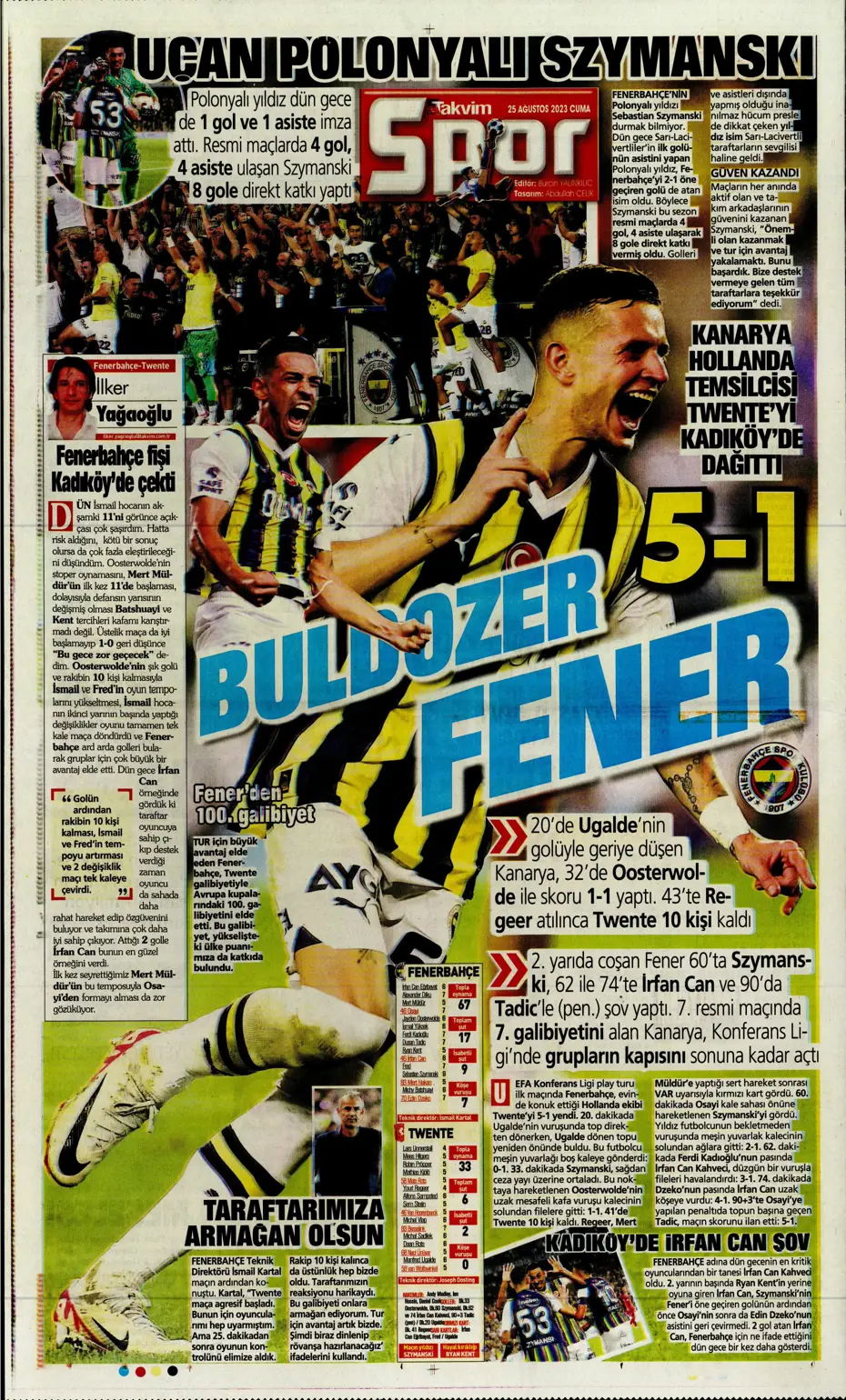 "Fenerbahçe'den 5'i 1 yerde" | Sporun manşetleri (25 Ağustos 2023) - 40