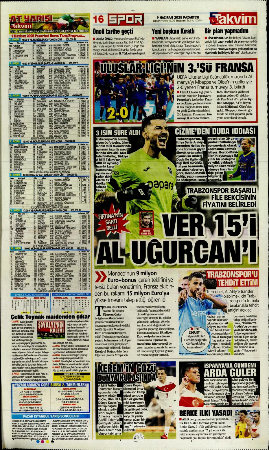 "Hakim Ziyech geri dönüyor" | Sporun manşetleri - 31