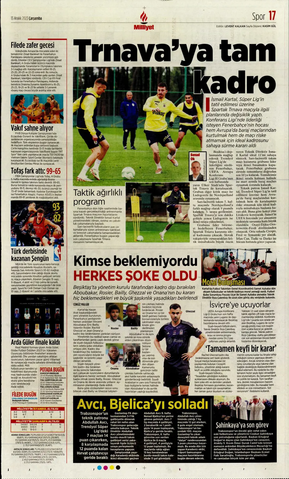 "Aslan'ın yeni yeri Avrupa Ligi" | Sporun manşetleri (13 Aralık 2023) - 19