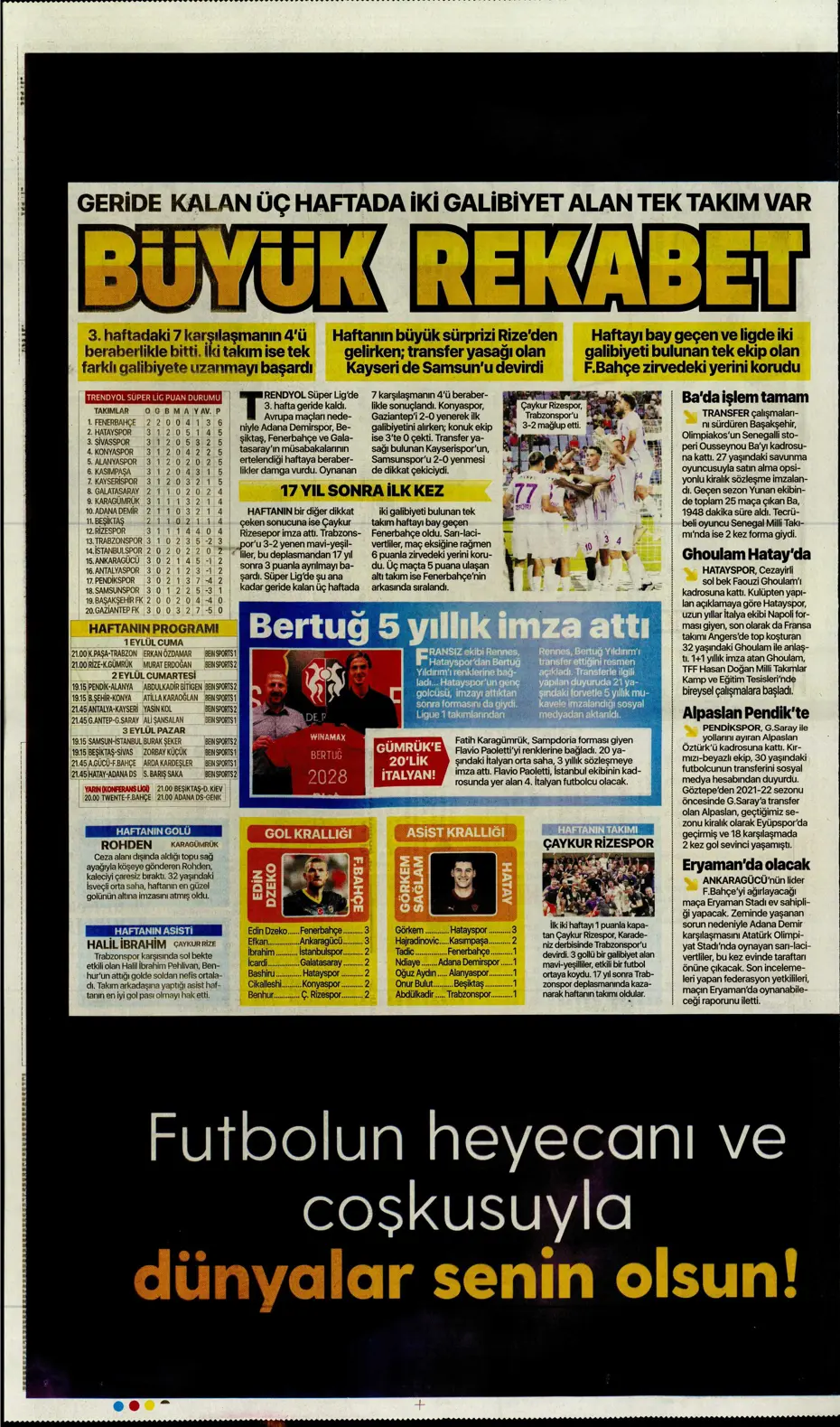 "Avrupa Avrupa duy sesimizi" | Sporun manşetleri (30 Ağustos 2023) - 21 "Avrupa Avrupa duy sesimizi" | Sporun manşetleri (30 Ağustos 2023) - 21