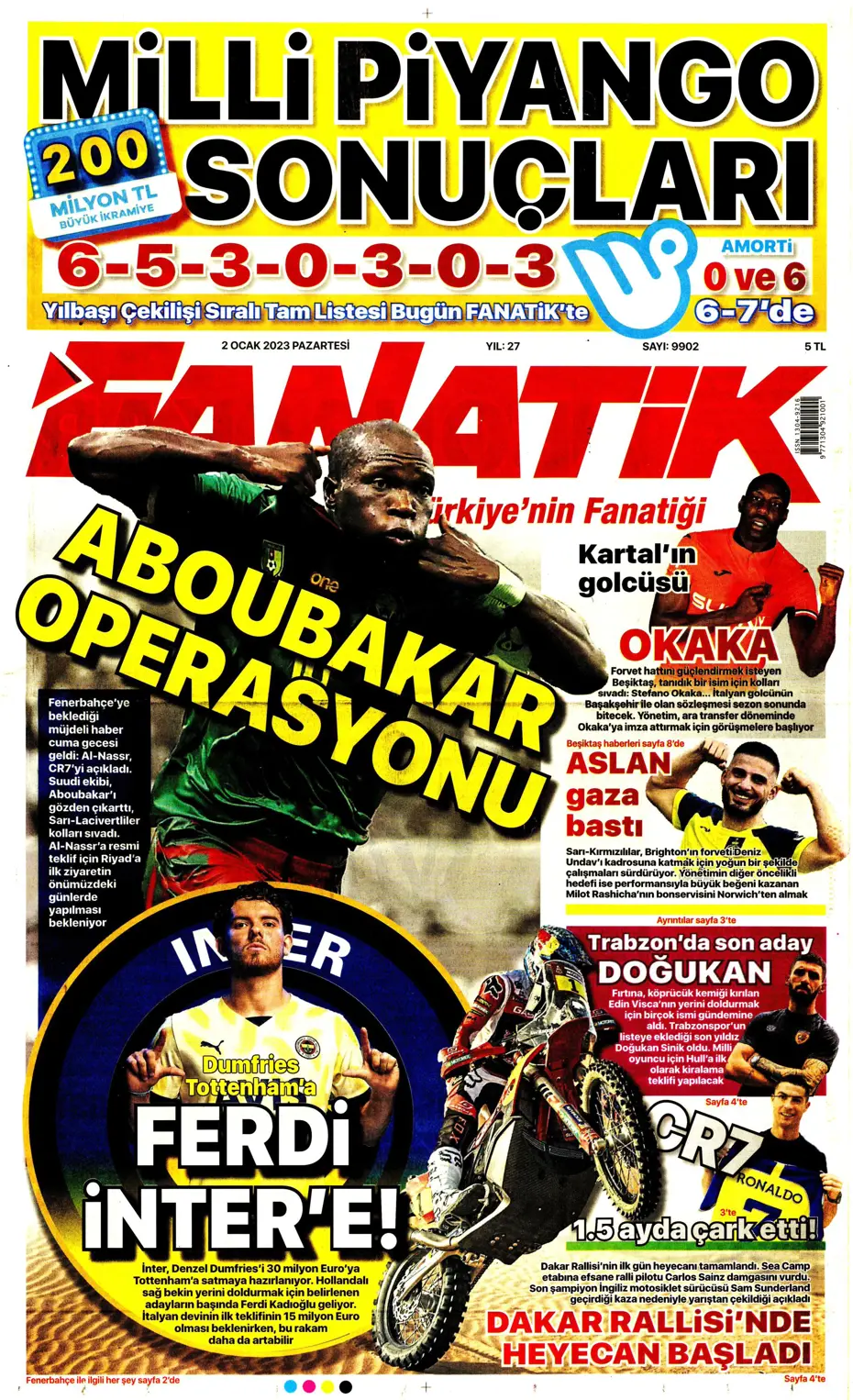 Sporun Manşetleri (2 Ocak 2023) - 5