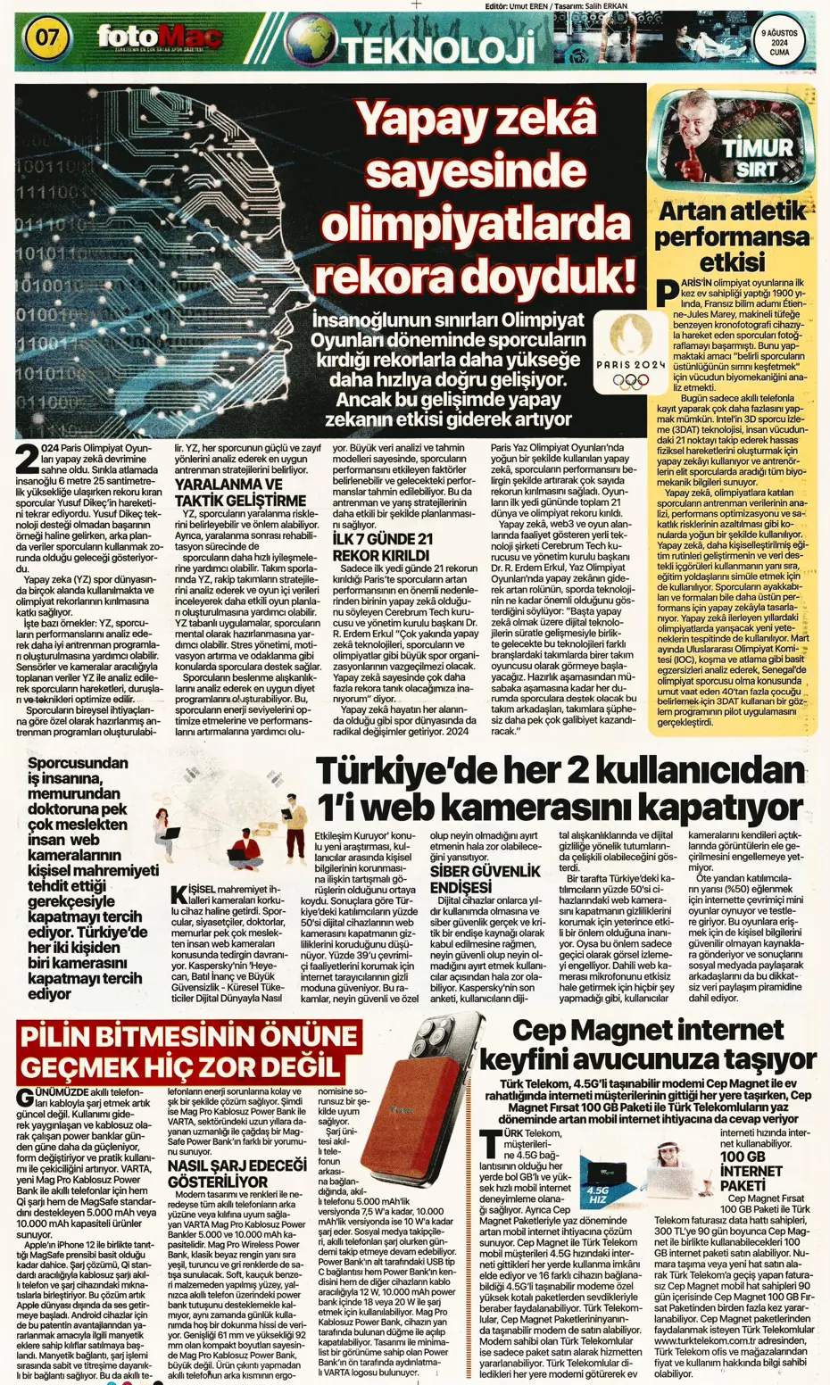 "Sahne şampiyonun" | Sporun manşetleri (9 Ağustos 2024) - 18