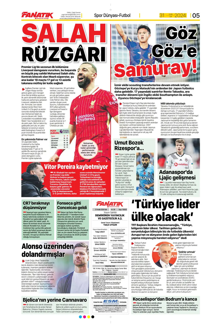 "Sergen Yalçın'la ilk görüşme" | Sporun manşetleri - 8