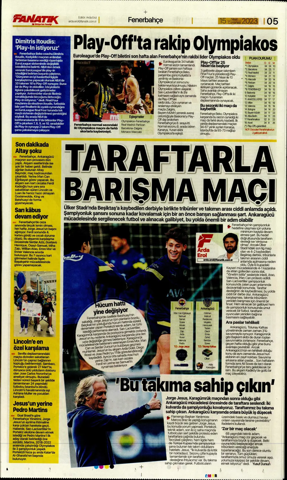 "Ada'dan Kartal'a müjde" | Sporun manşetleri (15 Nisan 2023) - 7 "Ada'dan Kartal'a müjde" | Sporun manşetleri (15 Nisan 2023) - 7