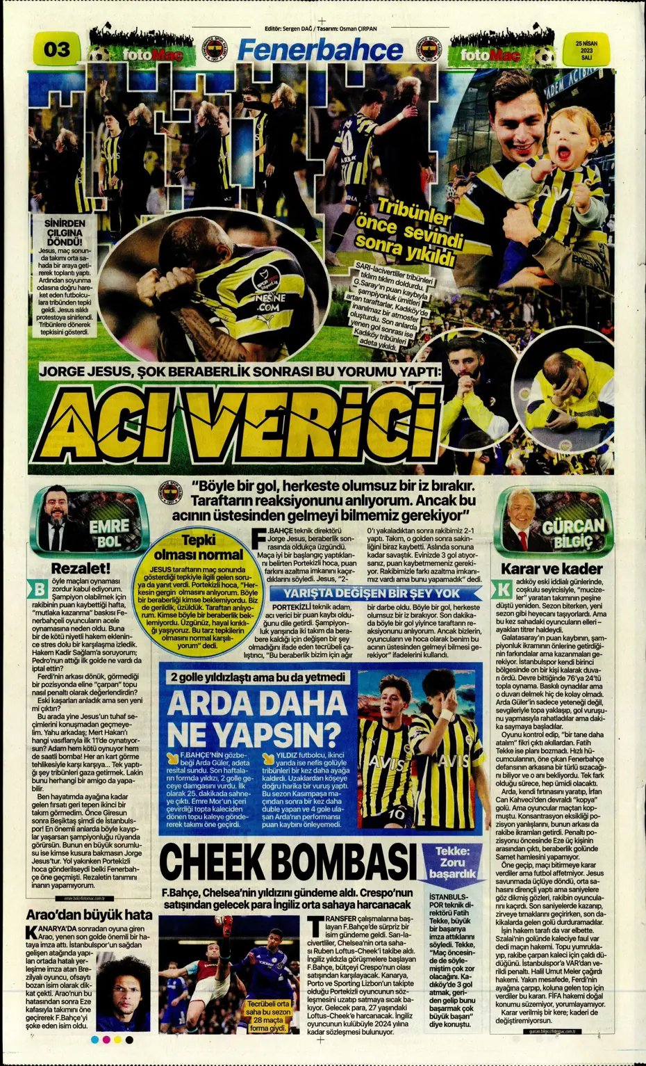 "Fenerbahçe fırsat tepti" | Sporun Manşetleri - 15 "Fenerbahçe fırsat tepti" | Sporun Manşetleri - 15