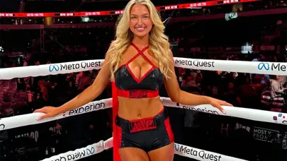 Mike Tyson-Jake Paul maçıyla şöhreti yakaladı: Ring kızına mesaj yağıyor