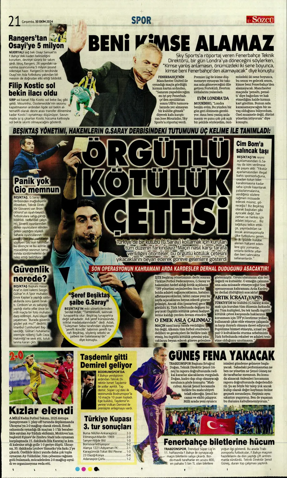 "Anderson Talisca atağı" | Sporun manşetleri - 29