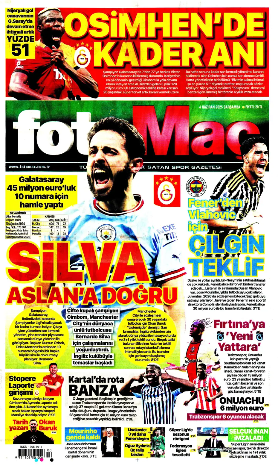 "Fener'den Vlahovic için çılgın teklif" | Sporun manşetleri - 10