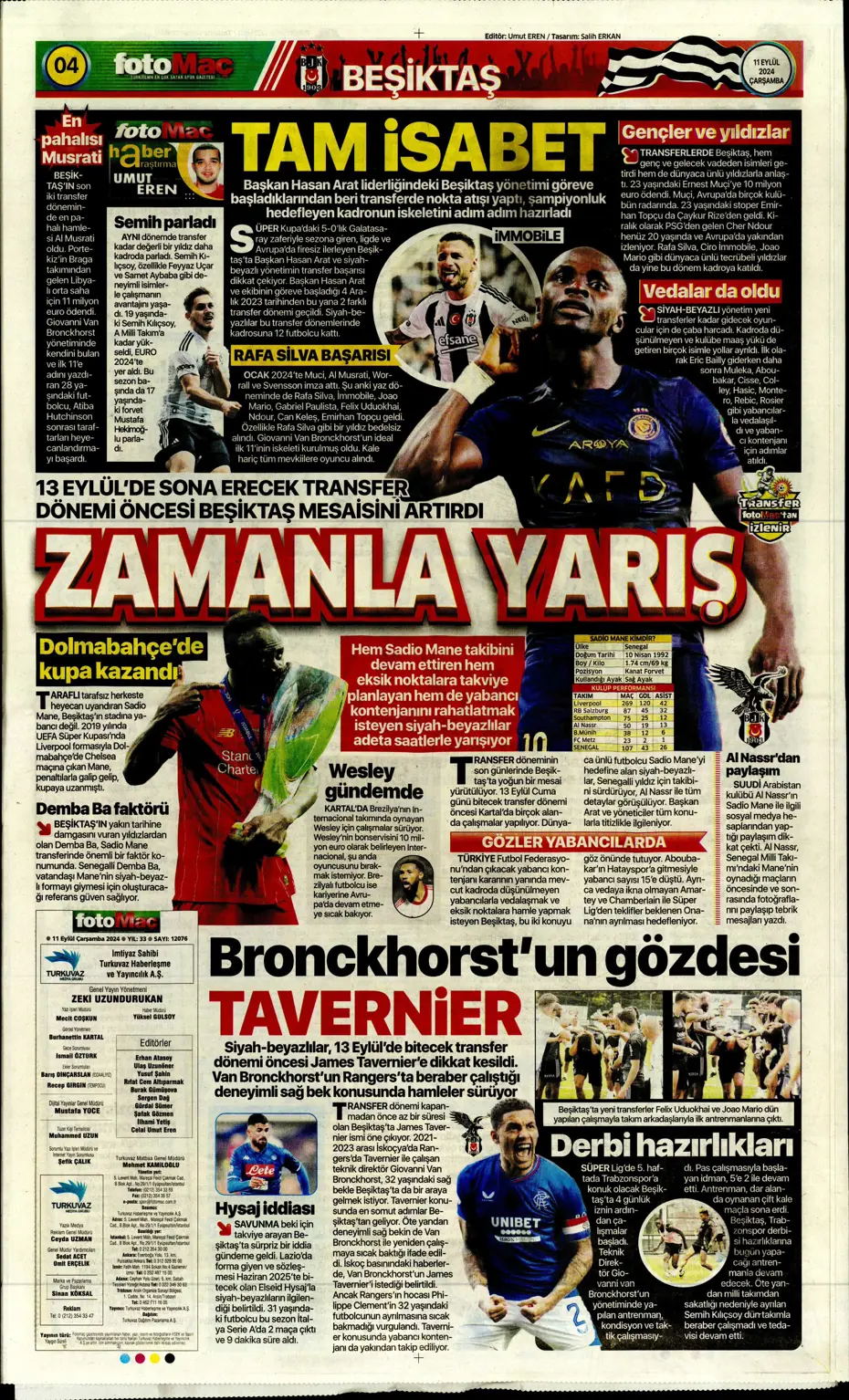 "Icardi müjdesi" | Sporun manşetleri (11 Eylül 2024) - 13 "Icardi müjdesi" | Sporun manşetleri (11 Eylül 2024) - 13