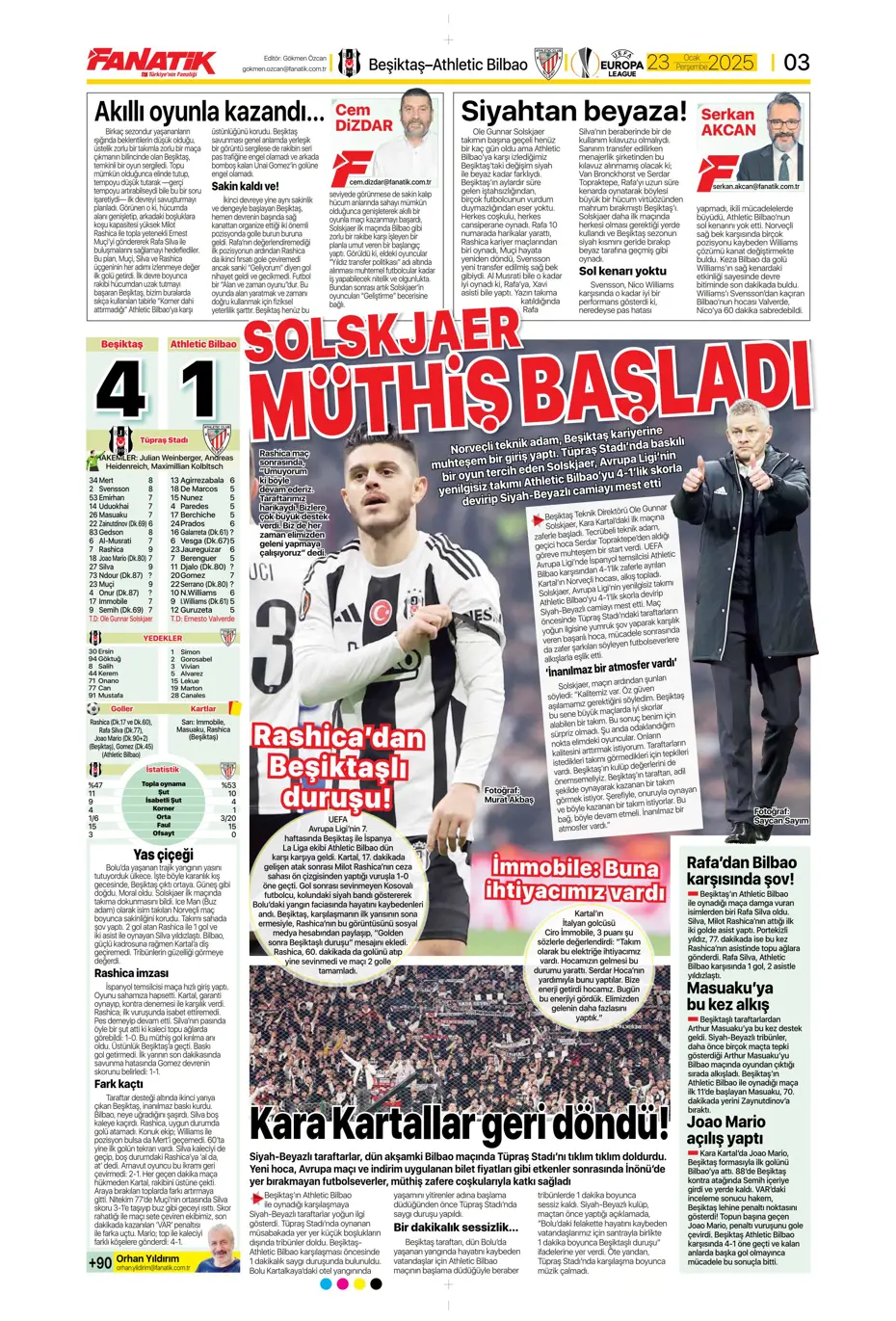 "Kartal şovla döndü" | Sporun manşetleri - 3 "Kartal şovla döndü" | Sporun manşetleri - 3