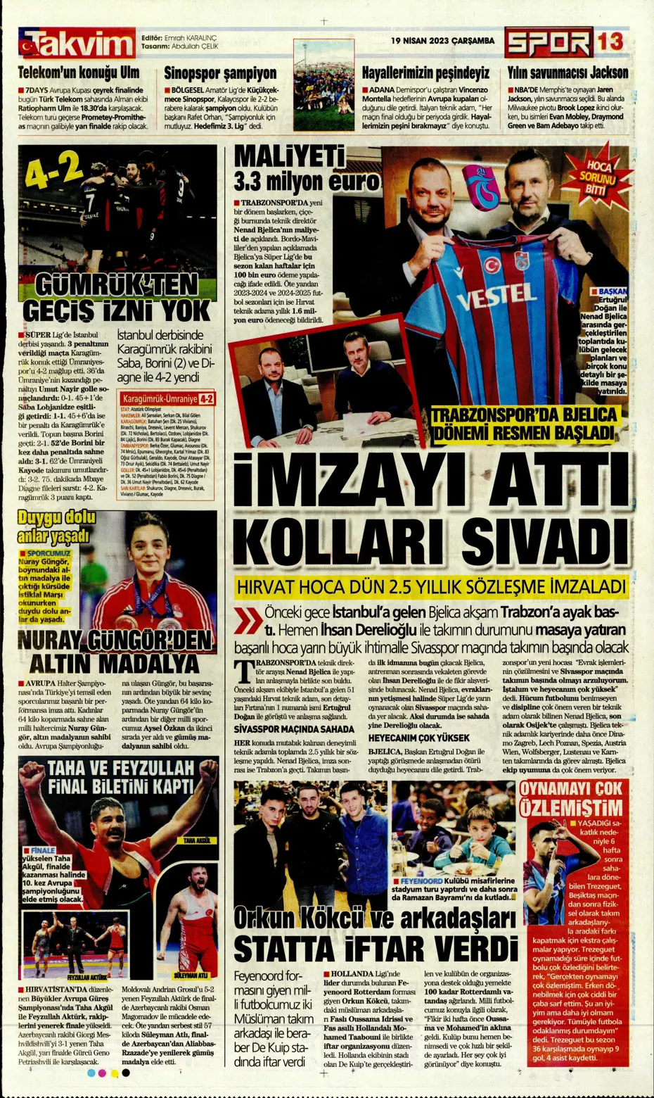 "Galatasaray'ın şov gecesi" | Sporun Manşetleri - 37 "Galatasaray'ın şov gecesi" | Sporun Manşetleri - 37
