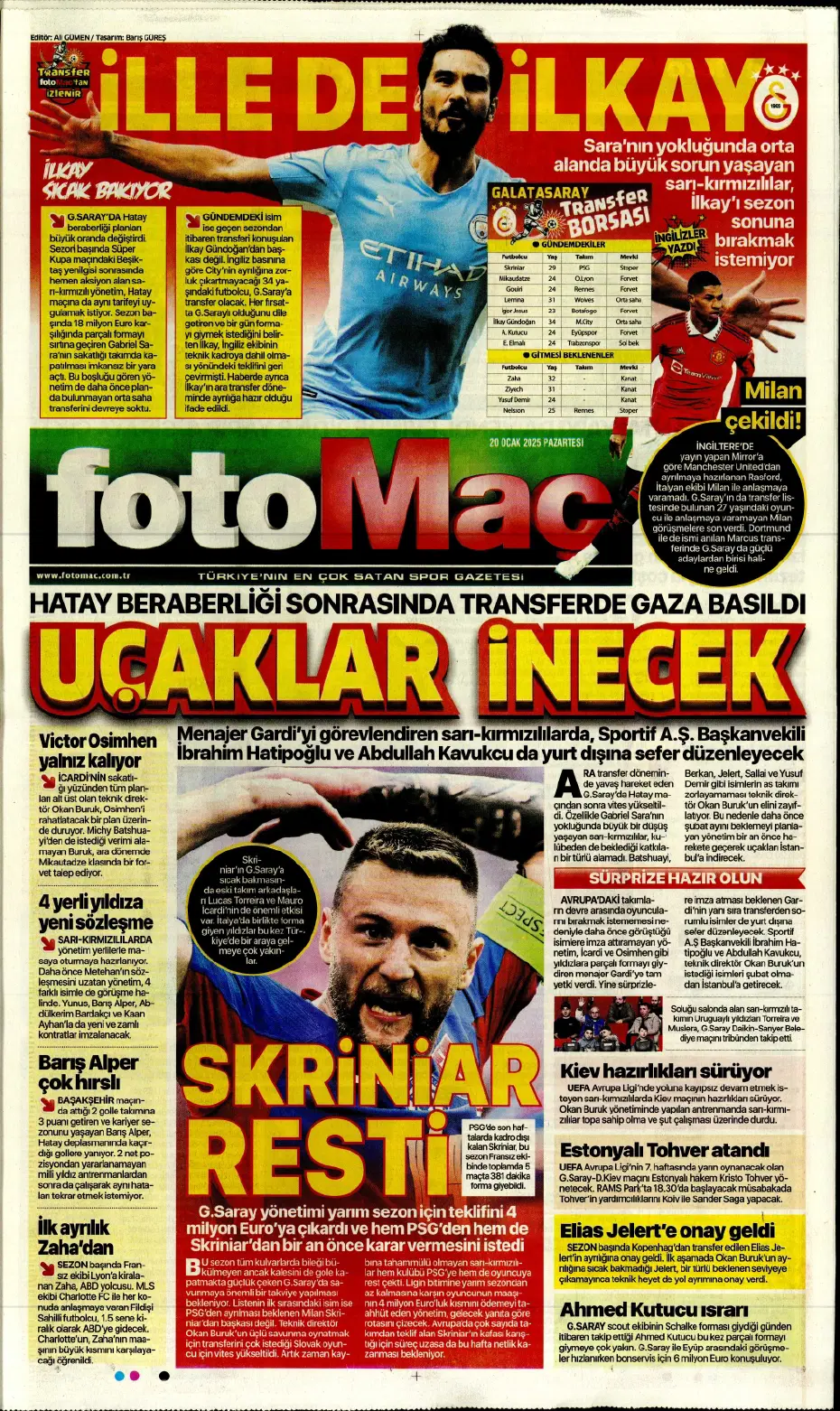 "Galatasaray dünyaca ünlü yıldızı İstanbul'a getiriyor" | Sporun manşetleri - 10 "Galatasaray dünyaca ünlü yıldızı İstanbul'a getiriyor" | Sporun manşetleri - 10
