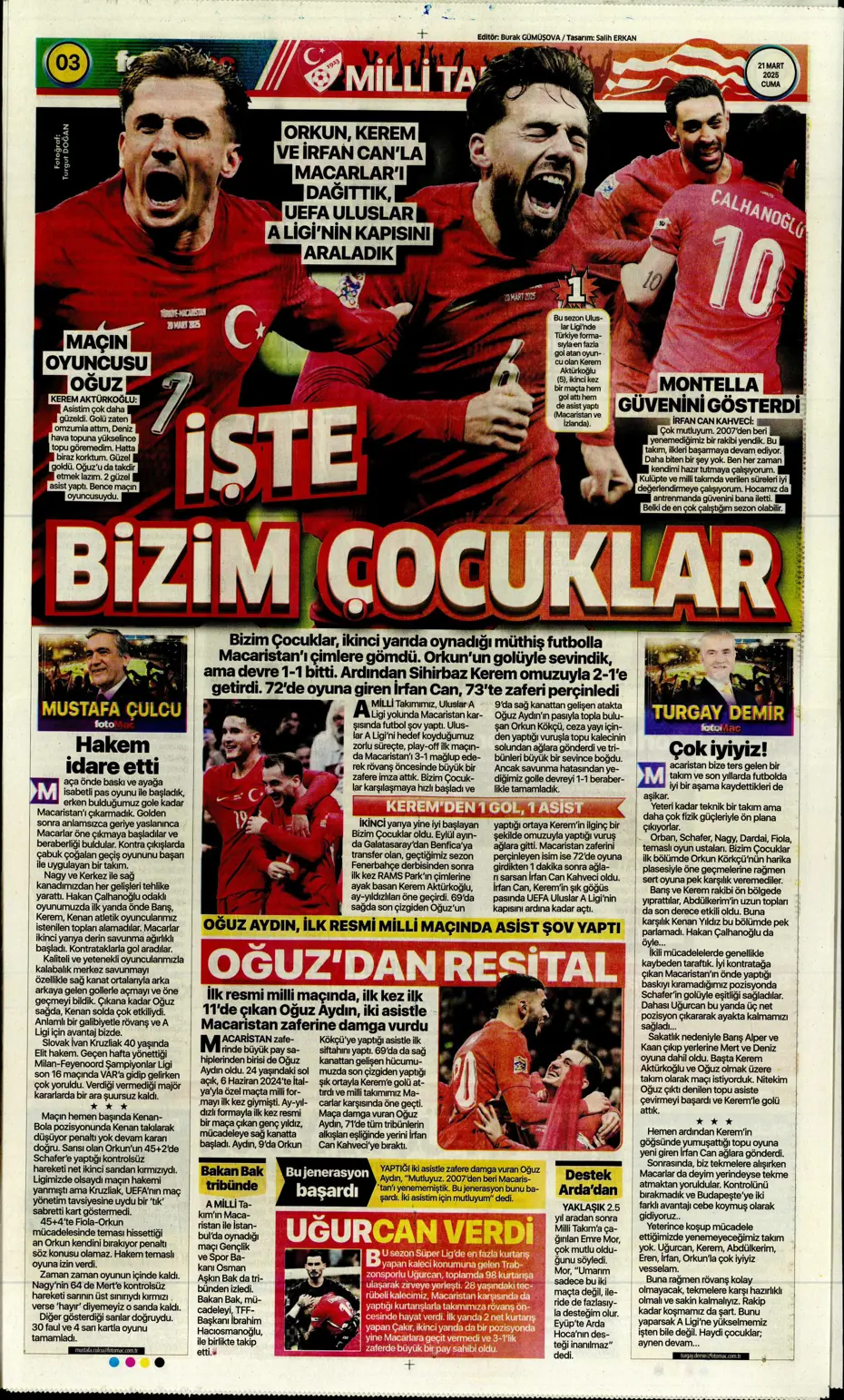"A sınıfı zafer" | Sporun manşetleri - 14
