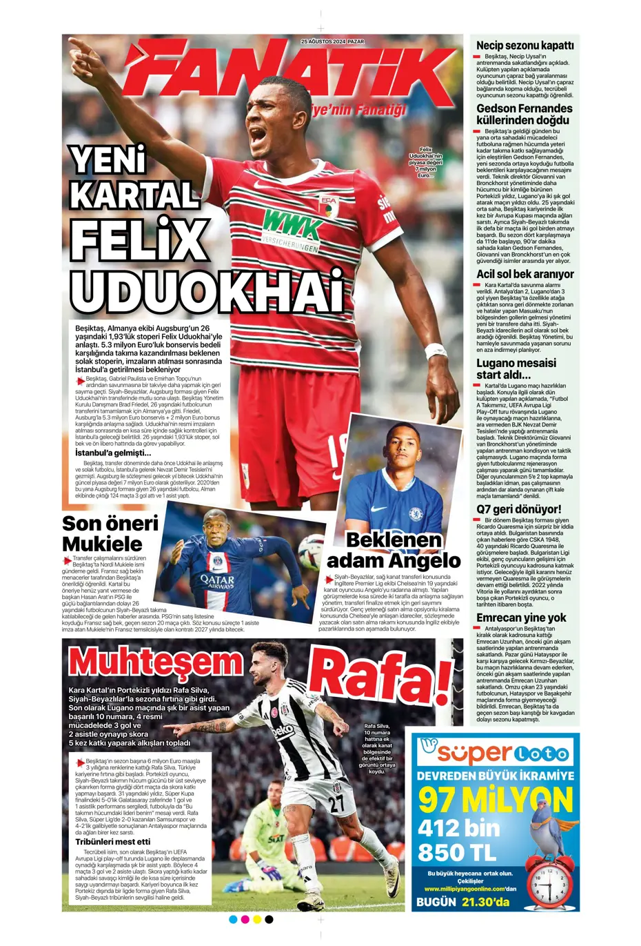 "Fenerbahçe'den yıldız bombardımanı" | Sporun manşetleri - 8 "Fenerbahçe'den yıldız bombardımanı" | Sporun manşetleri - 8