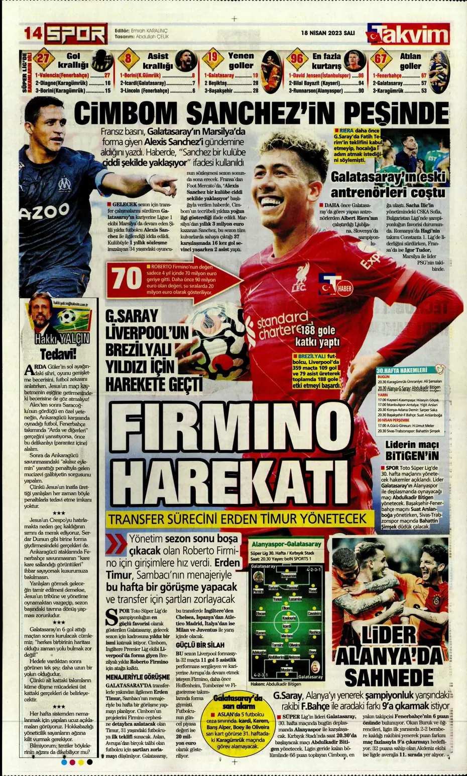 "Firmino harekatı" | Sporun Manşetleri - 30