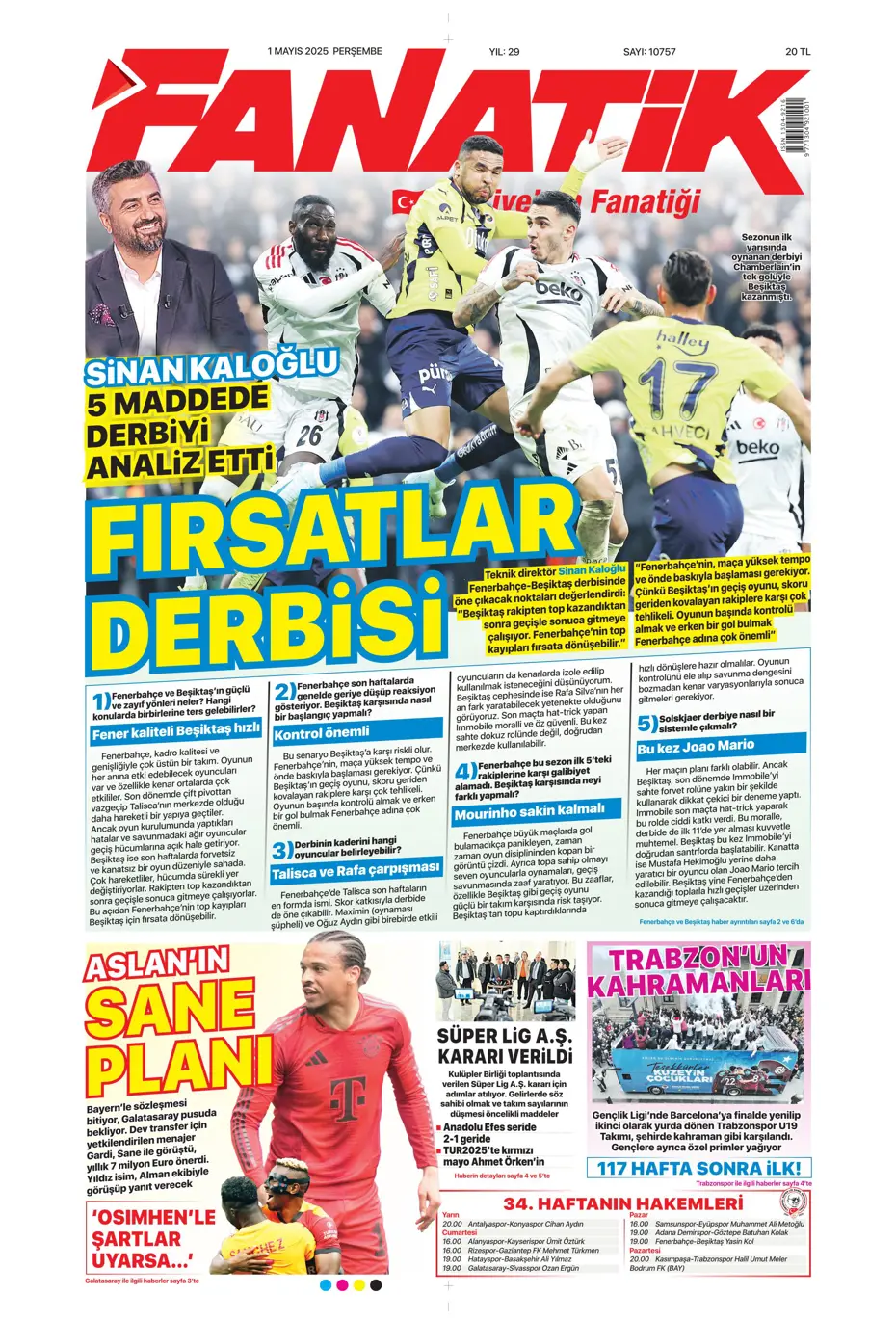 "Aslan'ın Sane planı" | Sporun manşetleri - 2