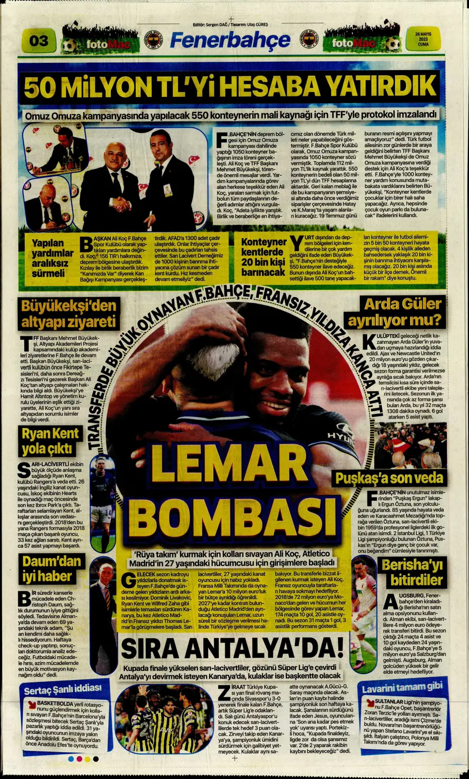 "Divock Origi F.Bahçe'ye doğru" | Sporun manşetleri (26 Mayıs 2023) - 12