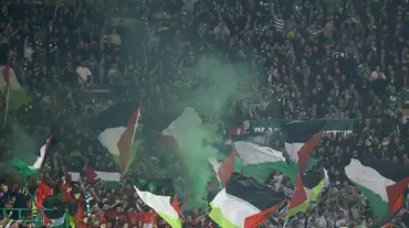 Celtic taraftarından Şampiyonlar Ligi maçında Filistin'e destek