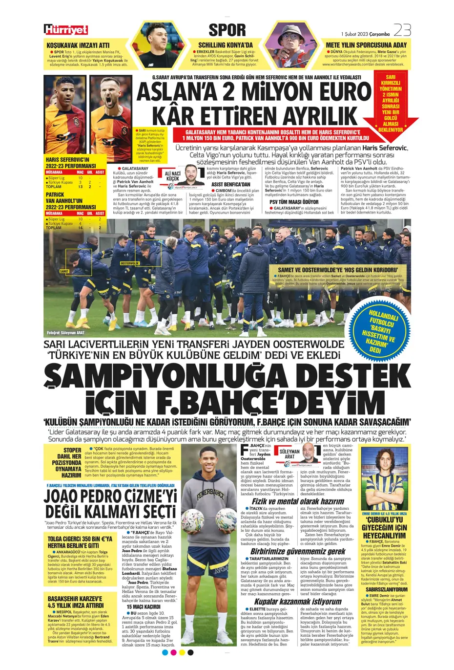 Sporun Manşetleri (1 Şubat 2023) - 20