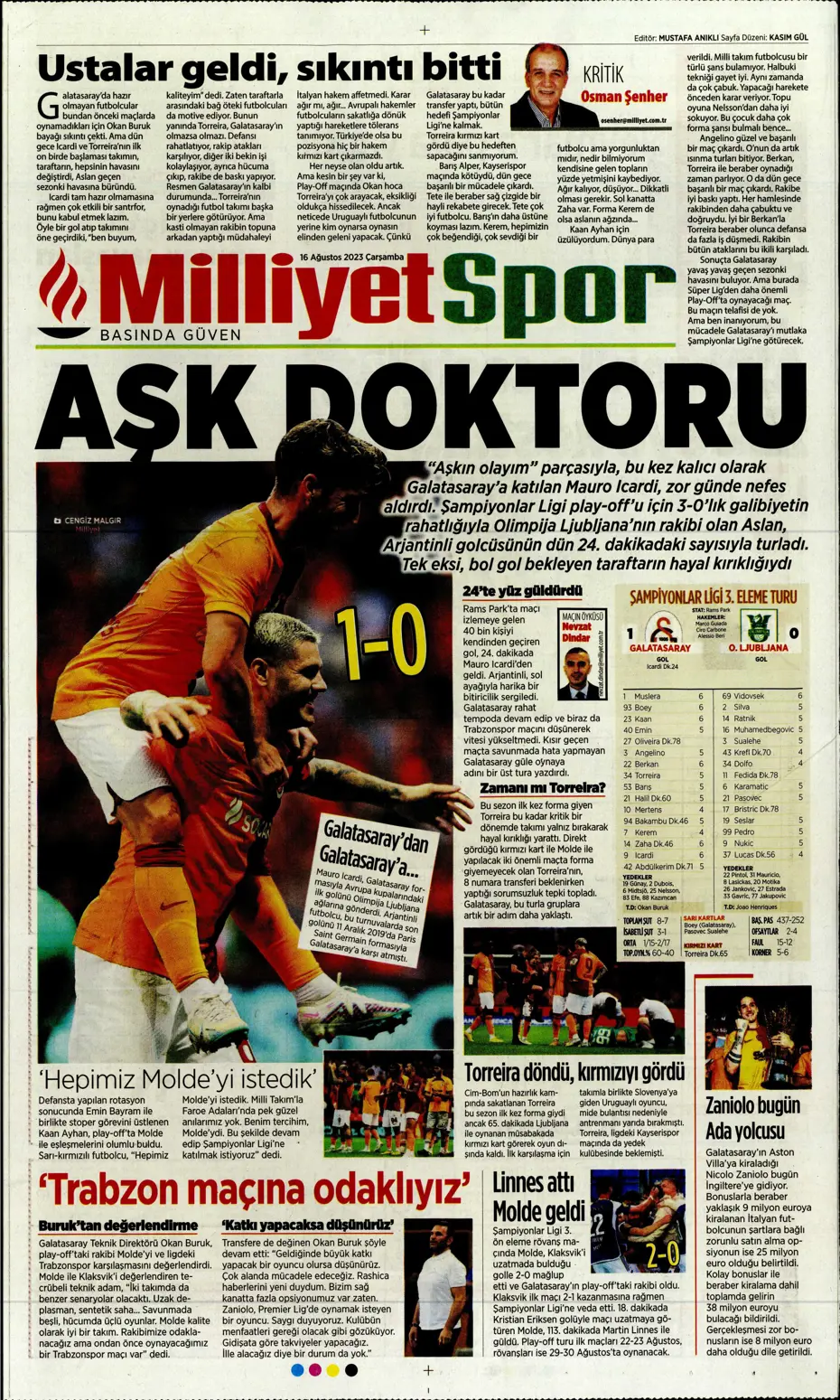 "Devler Ligi'ne kaldı 1 adım" | Sporun Manşetleri - 22