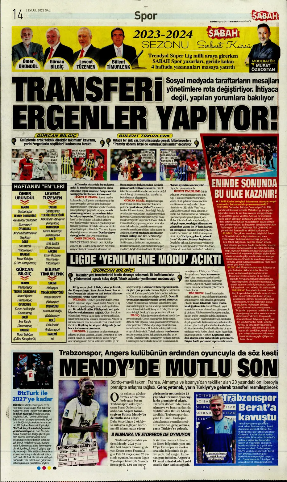 "Aslan'dan çifte bomba" | Sporun Manşetleri - 25 "Aslan'dan çifte bomba" | Sporun Manşetleri - 25