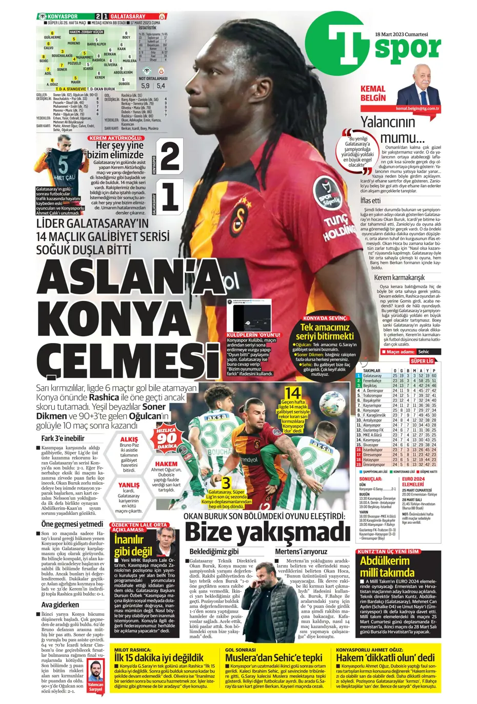 "Aslan yıkıldı" - Gazete manşetleri (18 Mart 2023) - 32