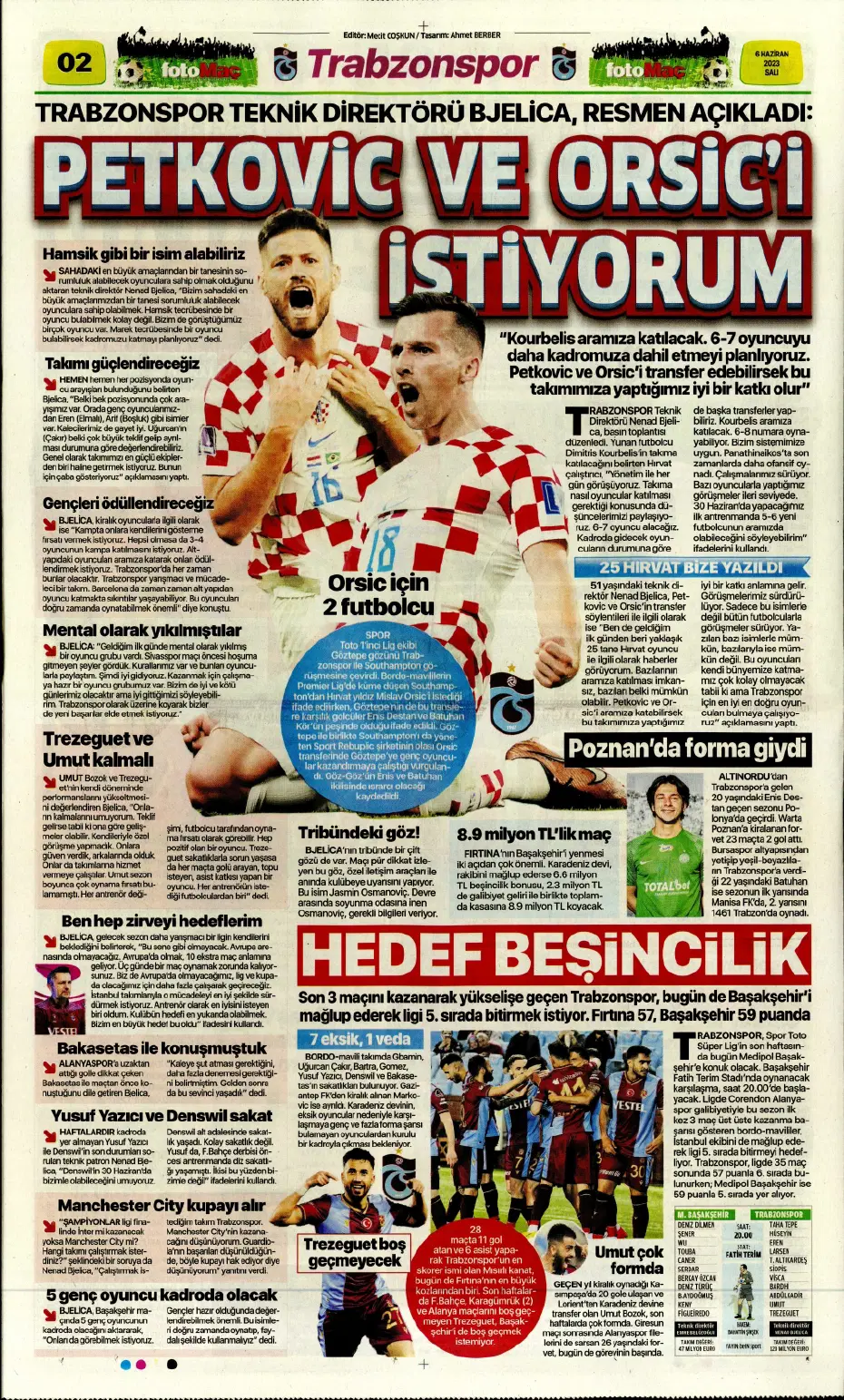 "Devler Ligi'ne süper Aslan" | Sporun manşetleri (6 Haziran 2023) - 9