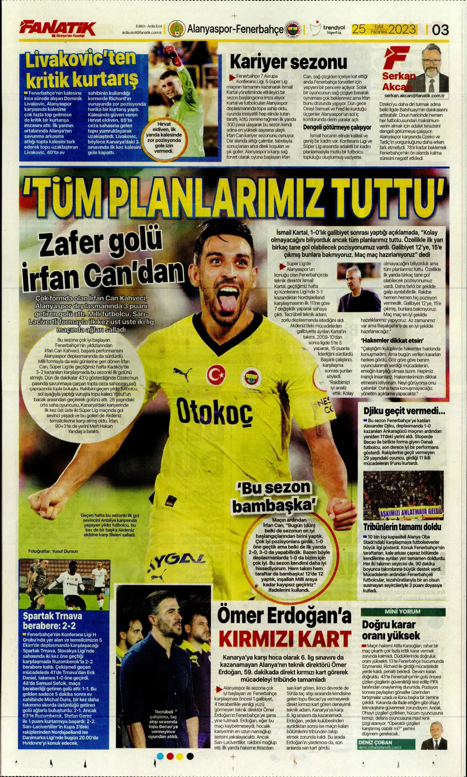 "Hesaplar Kahveci'den" | Sporun manşetleri (25 Eylül 2023) - 6