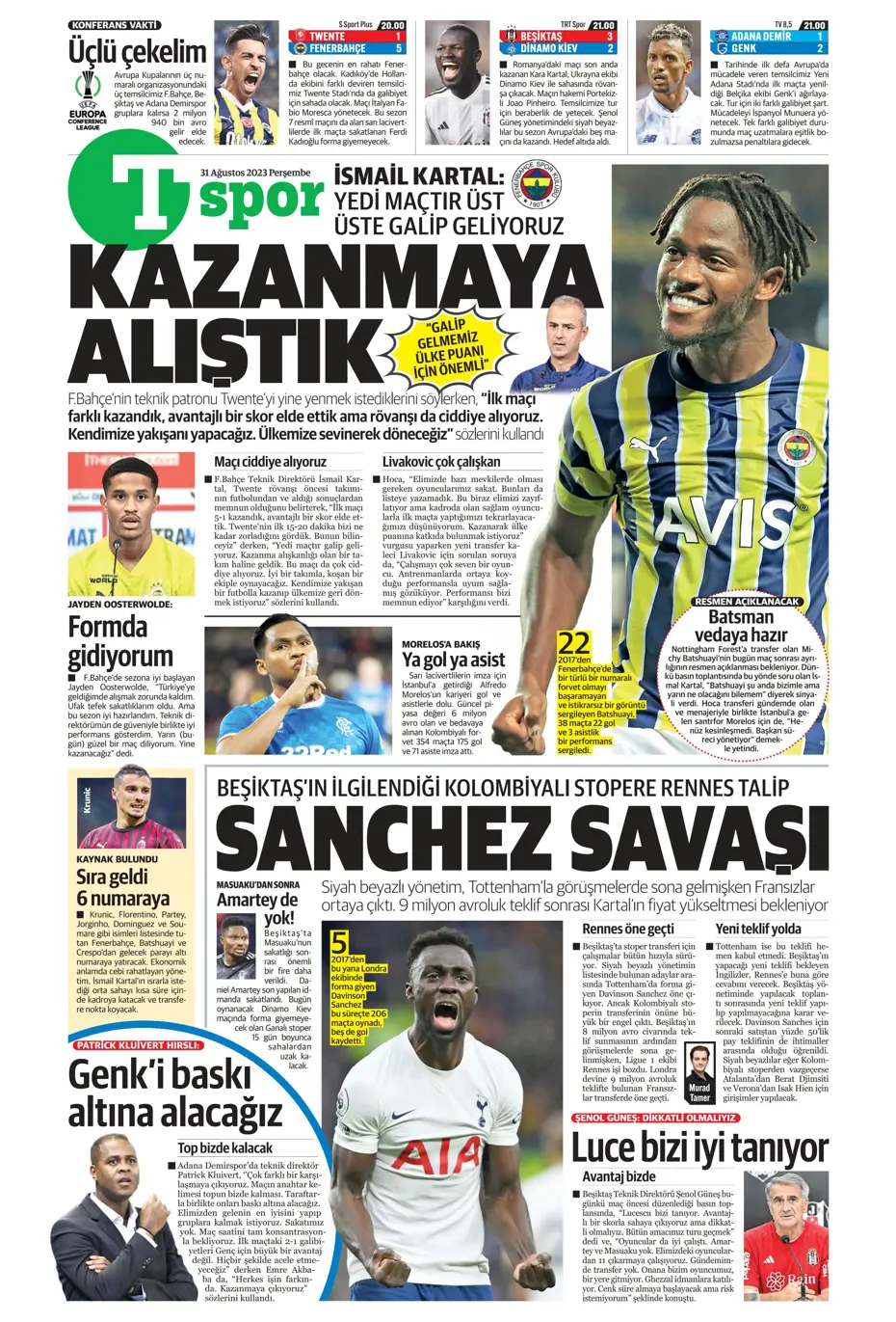 "Sergio Ramos formayı giydi" | Sporun manşetleri (31 Ağustos 2023) - 33 "Sergio Ramos formayı giydi" | Sporun manşetleri (31 Ağustos 2023) - 33