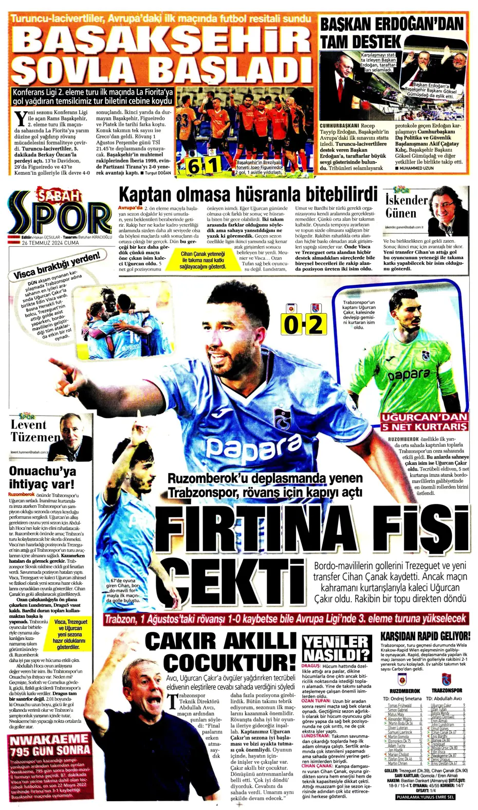 "Anderson Talisca savaşı" | Sporun manşetleri - 26
