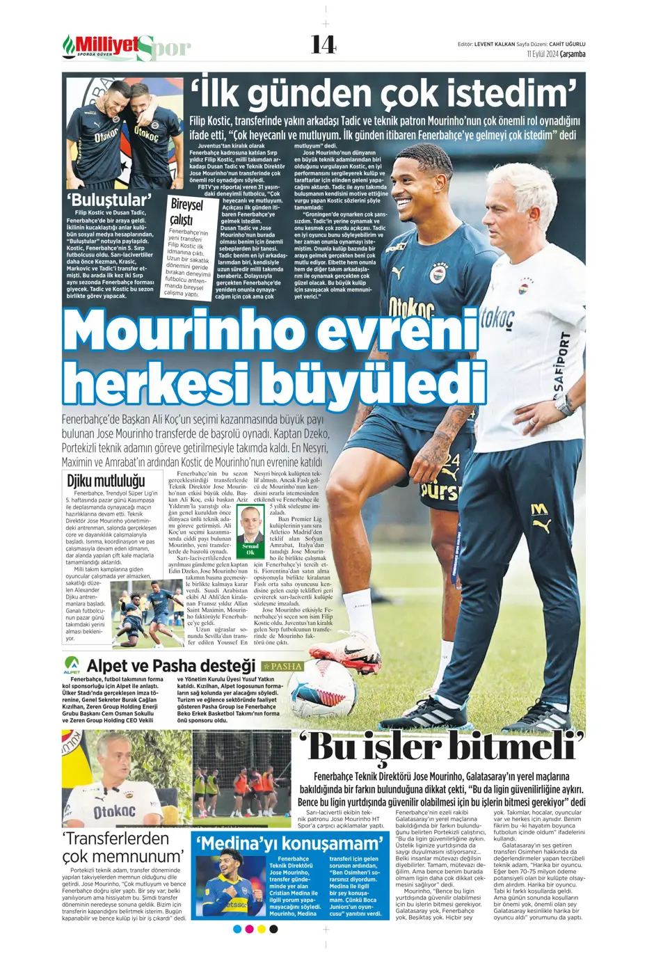 "Icardi müjdesi" | Sporun manşetleri (11 Eylül 2024) - 23 "Icardi müjdesi" | Sporun manşetleri (11 Eylül 2024) - 23