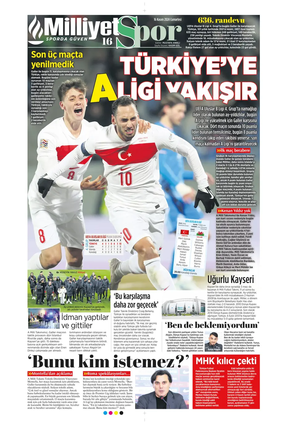"Jorginho sürprizi" | Sporun manşetleri (16 Kasım 2024) - 17