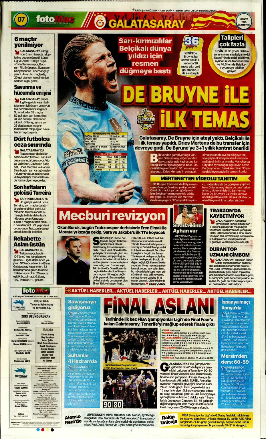 "Türkiye'de bir ilk oldu" | Sporun manşetleri (10 Mayıs 2025) - 10