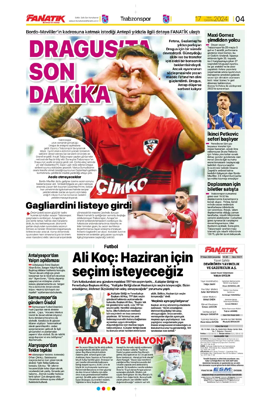 "Fenerbahçe ve Galatasaray'ın Barreiro kapışması" | Sporun manşetleri - 3