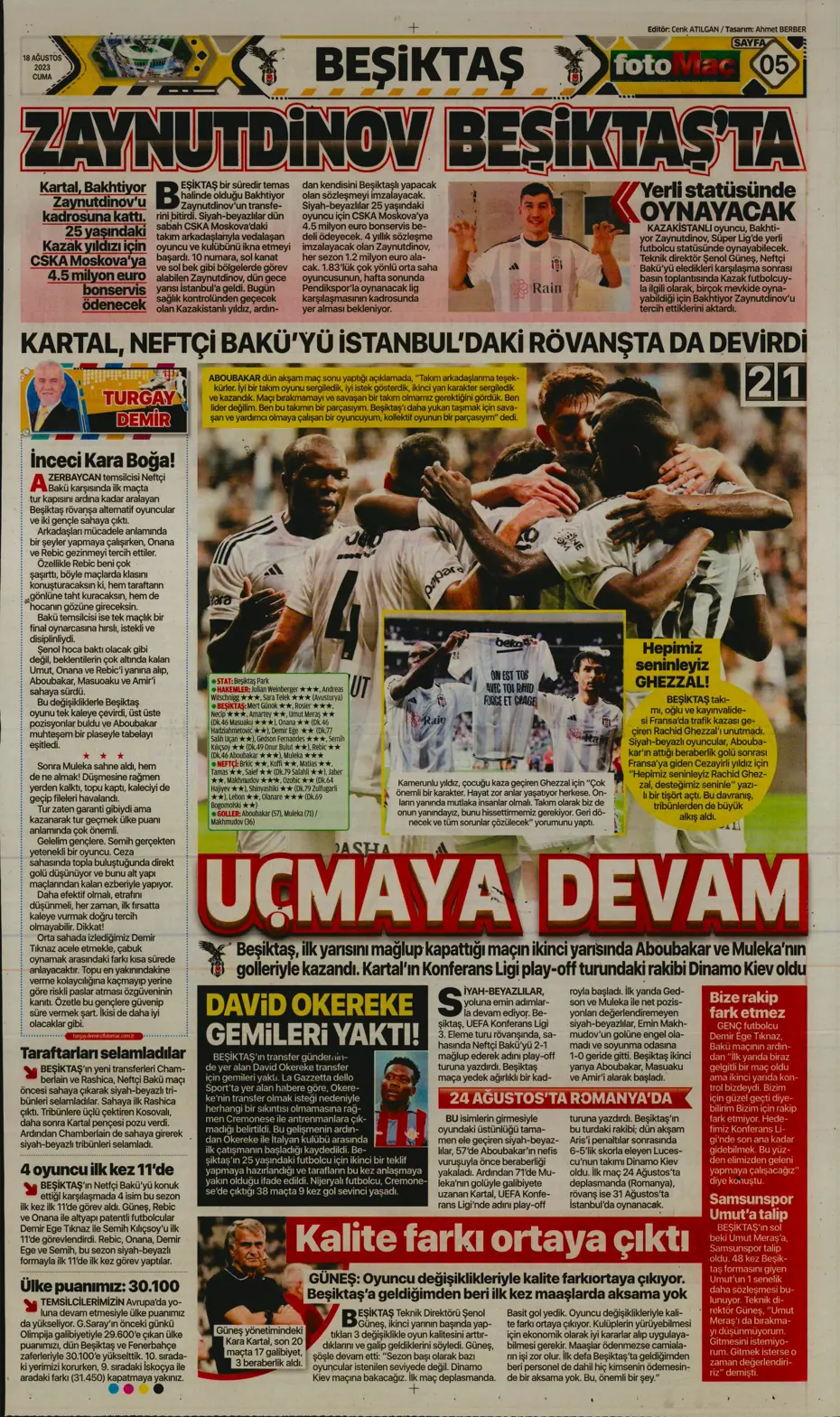 "Türkler geliyor" | Sporun Manşetleri (18 Ağustos 2023) - 15 "Türkler geliyor" | Sporun Manşetleri (18 Ağustos 2023) - 15