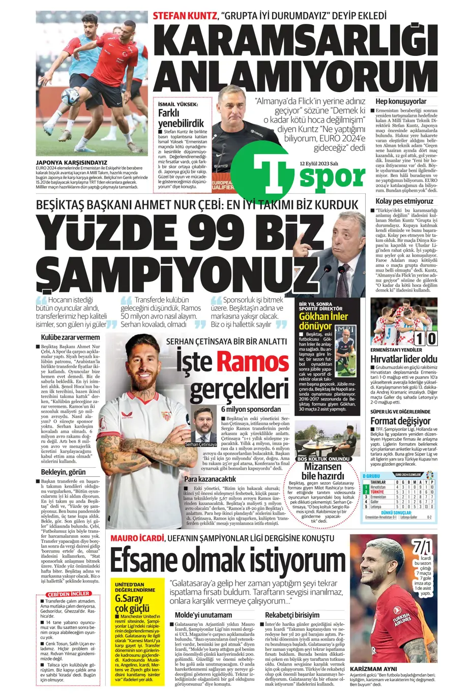 "Kartal'da Lingard sürprizi" | Sporun manşetleri (12 Eylül 2023) - 34