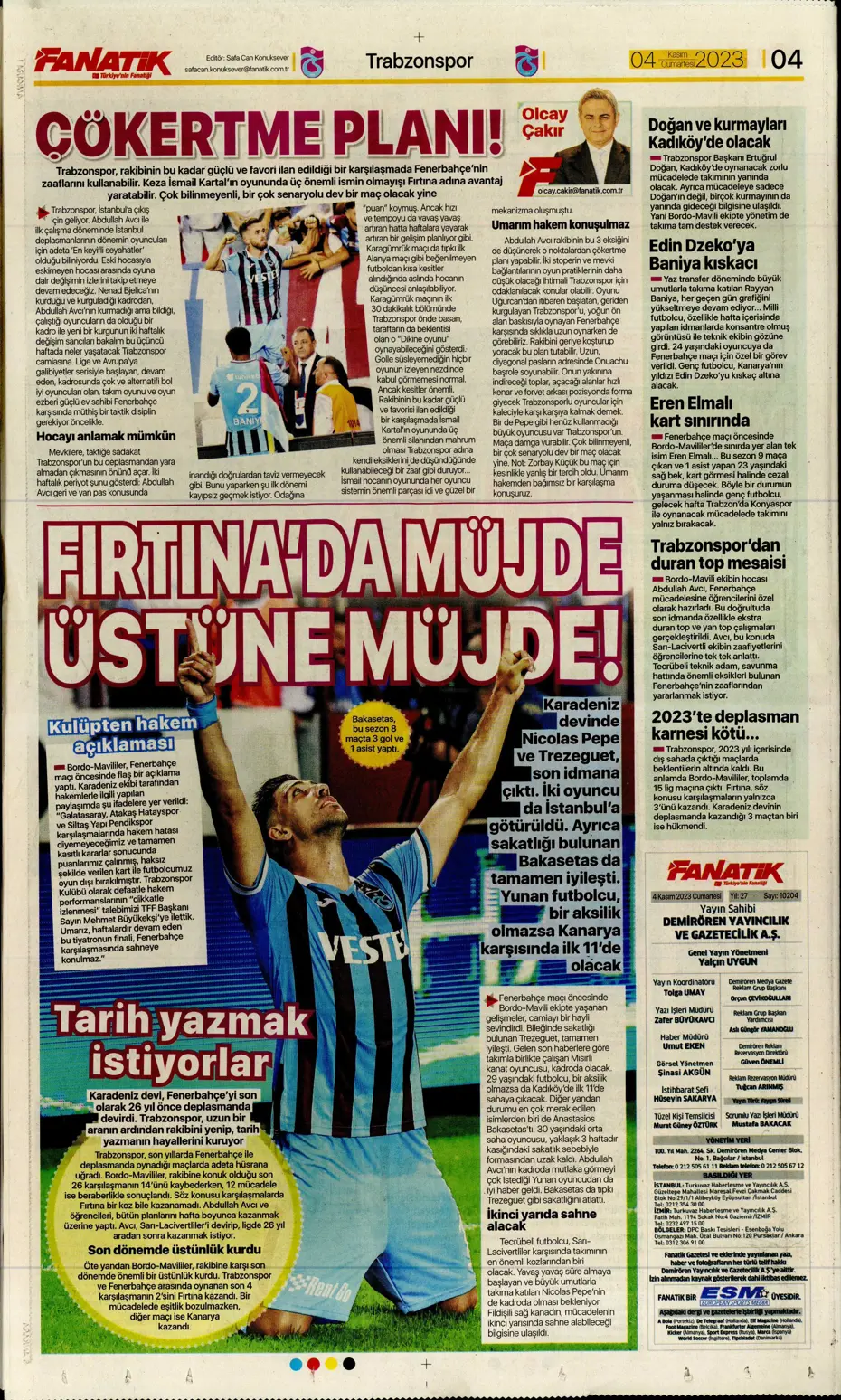 "Derbinin şifresi ilk çeyrek" | Sporun manşetleri (4 Kasım 2023) - 7