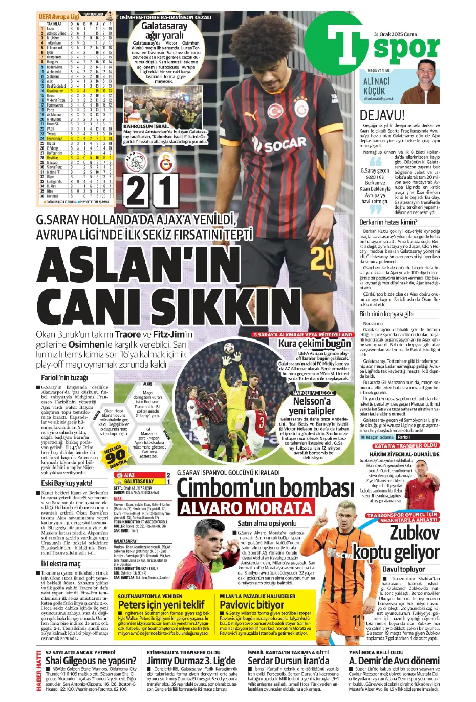 "Galatasaray ve Fenerbahçe play, Beşiktaş off" | Sporun manşetleri - 27